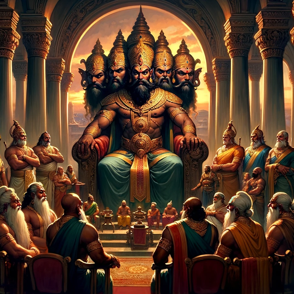 Ravana Consults with His Ministers